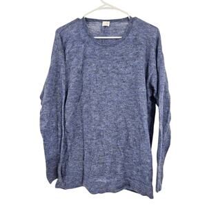 C.T. Plage Womens Sweater Blue Alpaca Wool Crew Neck Long Sleeve Pullover Size 8
